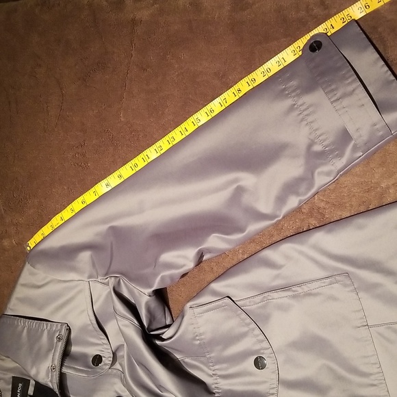 London Fog Women's Ladies' Spring Fall Pea Coat / Sz XL / Grey w metallic sheen - Picture 16 of 17